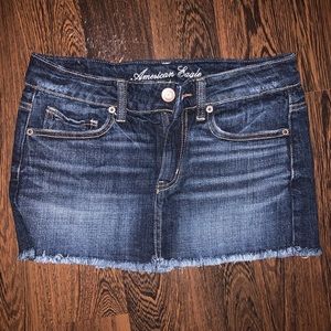 American eagle jean mini skirt